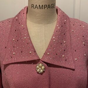 Rampage Pink Beaded 2 pc. Knit with Pearl Accent
KNIT